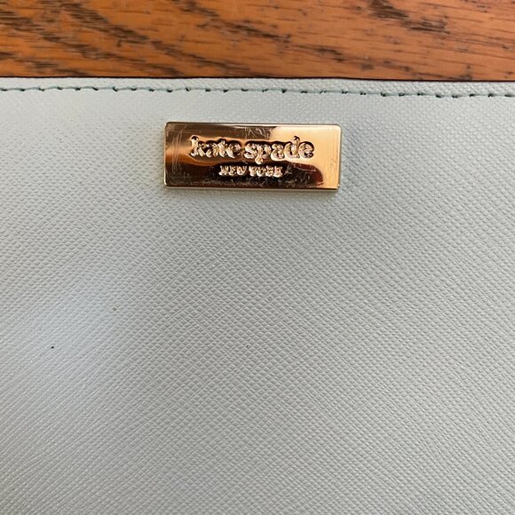 Kate Spade New York Cara Newberry Lane Blue Small Leather Fold Wallet - Picture 3 of 10